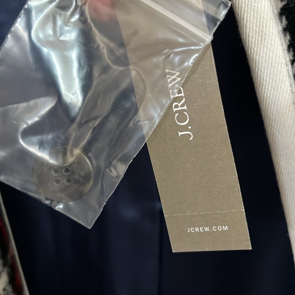 BRAND NEW JCrew Collection car coat in winter plaid Italian stadium-cloth wool. - Picture 13 of 16
